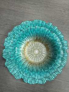 Gros <span class=keywords><strong>grand</strong></span> bol en verre coloré turc antique avec bord doré et argenté Design classique écologique pour les mariages - Product Image 5