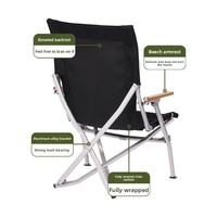 Vente en gros de chaise moderne à dossier haut pour chien de mer portable en alliage d'aluminium 600D Oxford pour la pêche mobilier d'extérieur pour le jardin et le camping