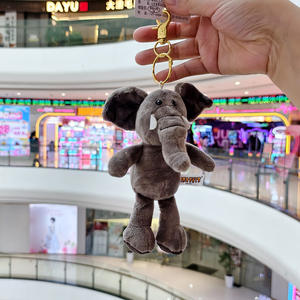 Llavero de Peluche de Animales del Bosque de 14 cm, Tigre, León, Elefante, Mapache, Cebra, Colgante para Bolsa con Relleno de Algodón PP - Product Image 4