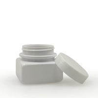 Bouteille en plastique PET carrée blanche personnalisable de 80 ml pour crème pour le visage, crème pour les yeux, crème pour les mains, pommade, masque capillaire, crème pour le corps, produit crème