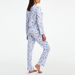 Personnalisé Ditsy Floral Tricoté Deux Pièces <span class=keywords><strong>Top</strong></span> Pantalon Sexy Dames Vêtements De Nuit D'été Ensembles Respirant Casual Home Wear Femmes Modèle Nouveau - Product Image 5