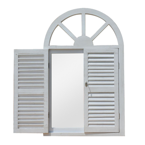 <strong>Window</strong> Frames Designs Espejo Pared White <strong>Window</strong> Shaped <strong>With</strong> <strong>Shutter</strong> Wooden Wood,wood Everyday Support Hanger 25129 - Product Image 4