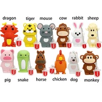 Memoria USB de animales de PVC de alta calidad personalizable 2D 3D PVC USB Memory Stick para regalos promocionales de negocios Pendrive