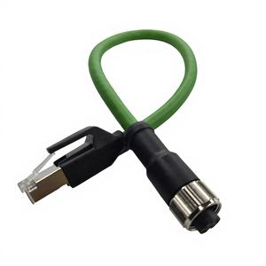 Conector M12 personalizado 8 pines A-Code macho hembra RJ45 enchufe Industrial Profinet Ethernet MONTAJE DE Cable doble blindado arnés de cables - Product Image 2