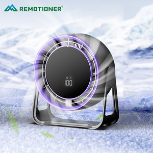 100 Speed Adjustment Digital Display 4000mAh USB Rechargeable <strong>Table</strong> <strong>Fan</strong> Desk <strong>Fan</strong> - Product Image 2