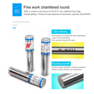 रेंज 1-10 मिमी चरण 0.01 मिमी 901 pcs/सेट सटीक स्टील पिन गेज को कार्पेंट्री निरीक्षण उपकरण के लिए चिकनी प्लग गेज सेट करें - Product Image 6