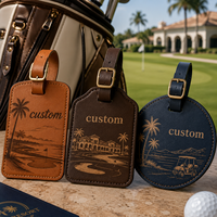 Étiquette de sac de golf en cuir personnalisée vintage gravée sur mesure, avec votre propre logo, pour sac de voyage avec sangle réglable – Vente en gros