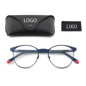 New metal TR90 composite round metal wholesale eyeglass frame luxury high end prescription glasses eyeglasses frames