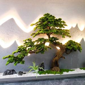 人工迎宾松罗汉松酒店景观室内外园林绿化装饰落地窗 - Product Image 2