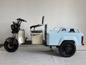 Triciclo para Adultos de 3 Ruedas, Bicicleta Eléctrica de Transporte de Pasajeros de Doble Propósito, Scooter Resistente con Asiento Plegable - Product Image 4