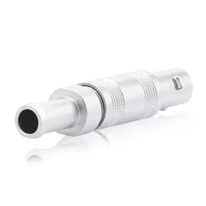 00S.250 Push Pull FFA Straight Plug With Cable Collet Unipole Connectors For Ultrasound Transducer