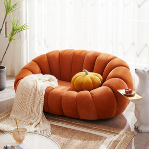 Sofá Nórdico de Lana de Cordero en Forma de U, Modular, Extra Suave, Diseño de Calabaza, Mueble Cómodo para Adultos - Product Image 4