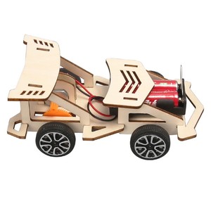 HOYE CRAFTS jouets scientifiques expérience aides pédagogiques STEM jouets éducatifs modèle de véhicule électrique <span class=keywords><strong>jeu</strong></span> de <span class=keywords><strong>voiture</strong></span> de course en bois - Product Image 2