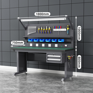 <span class=keywords><strong>Banco</strong></span> <span class=keywords><strong>de</strong></span> <span class=keywords><strong>Trabajo</strong></span> Resistente para Mecánicos, Mesa <span class=keywords><strong>de</strong></span> <span class=keywords><strong>Trabajo</strong></span> Antiestática <span class=keywords><strong>de</strong></span> Acero Inoxidable, Mesa <span class=keywords><strong>de</strong></span> Mantenimiento para Taller, Mesa <span class=keywords><strong>de</strong></span> Inspección con <span class=keywords><strong>2</strong></span> Cajones, 800 kg - Product Image 6