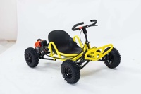 Go Kart de Gasolina de 90CC y 2 Tiempos para Adultos, Todoterreno, Velocidad Máxima de 35 km/h, Arranque Manual Opcional, Neumáticos de 4/6 Pulgadas