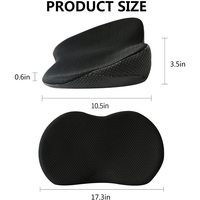 Coussin de siège thérapeutique en mousse à mémoire de forme avec housse amovible et lavable pour le soutien de la sciatique et du coccyx, usage domestique