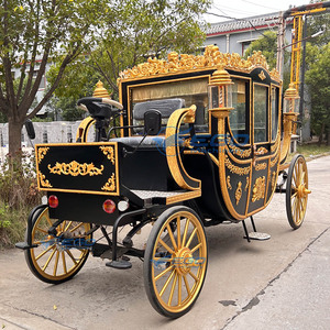 Calèche royale noire complète pour le tourisme, limousine de tourisme, calèche à chevaux pour le tourisme, calèche de mariage à chevaux à vendre - Product Image 3
