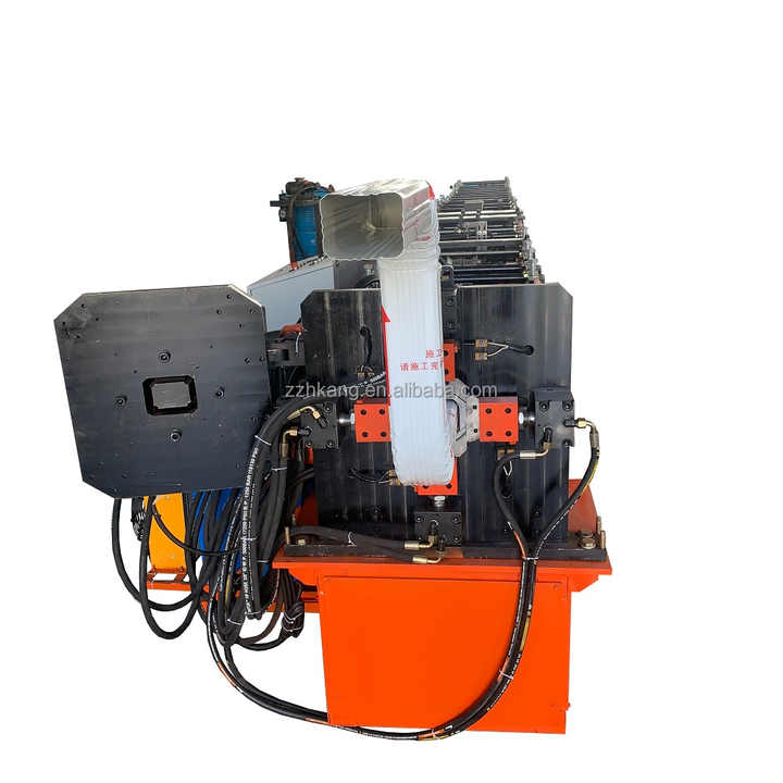 Color Steel Roof Sheet Downspout Pipe Roll Forming Machine PLC Control ...