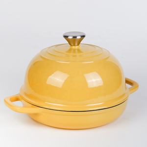 Molde <span class=keywords><strong>para</strong></span> Pan de Hierro Fundido Esmaltado con Tapa de 26 cm, Horno <span class=keywords><strong>para</strong></span> Pan, Molde <span class=keywords><strong>para</strong></span> <span class=keywords><strong>Hornear</strong></span> Pan de Masa Madre, Horno Holandés <span class=keywords><strong>para</strong></span> Pan, No Requiere Sazonamiento - Product Image 1