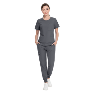 Conjunto de Uniforme Médico Unisex, Pantalones Jogger, Material Elástico de Spandex/Poliéster, Cómodo Conjunto de Pantalones y Blusa para Hospital - Product Image 2