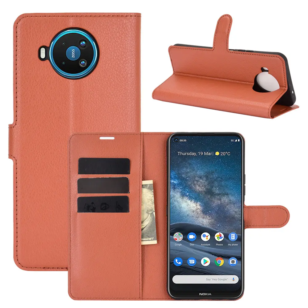 For Nokia 8.3 5G Wallet Case Flip Leather Cover for Nokia 8.3 5G Mobile Phone Case Flip Cover with Card Holders