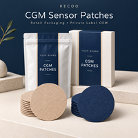 Patchs adhésifs imperméables et respirants pour capteurs CGM RECOO, emballage de vente au détail, marque privée, fabricant OEM