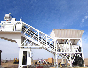 Usine chinoise Grommy, centrale à béton mobile entièrement automatique personnalisée, capacité de 25 à 100 m/h, certifiée CE ISO, électrique - Product Image 3