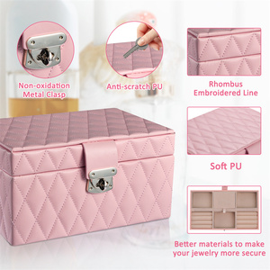 Regalo portátil, bandeja de madera de viaje, brazalete de compromiso de plástico, almacenamiento sostenible de China, joyero Multicolor para conjunto de collar - Product Image 2