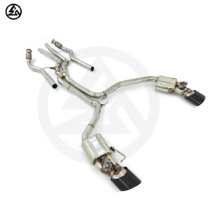 Csz cho <span class=keywords><strong>AUDI</strong></span> <span class=keywords><strong>RS6</strong></span>/rs7 C7 4.0tt 2013-2018 đầy đủ hệ thống ống xả midpipe Muffler OEM van kiểm soát catback - Product Image 4