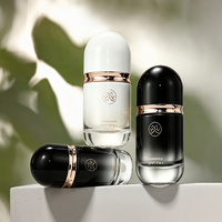 Vente en gros de flacons en verre ronds de luxe en forme de capsule vides de 30 ml, 40 ml, 60 ml, 100 ml, 120 ml pour soins de la peau avec pompe à lotion