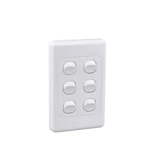 Interruptores de luz de pared inteligentes, Producto Popular, 6 entradas, 2 vías, 10 amperios