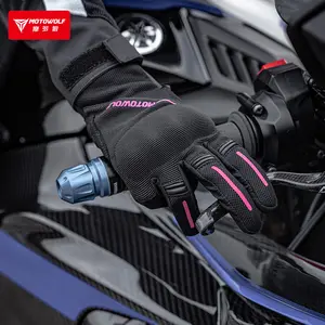 Motowolf thoáng khí Găng tay mùa hè cho phụ nữ cưỡi găng tay màn hình cảm ứng phụ kiện xe máy