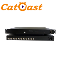 Modulador de Salida RF de 8 Sintonizadores FTA DVB-S2/DVB-T/T2/ISDB-T/DVB-C a 4 Portadoras, Equipo CATV para Redes de Multiplexación