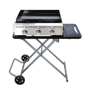 Gril à <span class=keywords><strong>gaz</strong></span> à dessus plat pour l'extérieur Plaque de cuisson à <span class=keywords><strong>gaz</strong></span> à 3 brûleurs pour le <span class=keywords><strong>camping</strong></span> Plaque de cuisson à <span class=keywords><strong>gaz</strong></span> émaillée à 3 brûleurs <span class=keywords><strong>Plancha</strong></span> - Product Image 1