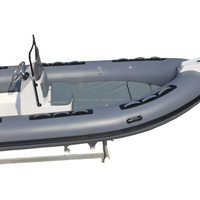 Haute qualité 16FT certifié CE PVC nervure bateaux gonflables coque rigide en fibre de verre moteur hors-bord Combo lac famille pas cher 480 vente