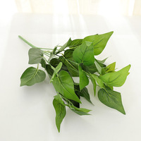 Décoration de jardin avec ou sans pot, Feuille de Calathea artificielle en plastique, Plante persistante pour la Fête des Mères, Mariage, Noël
