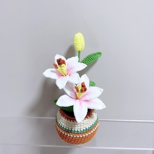 Planta Suculenta de Ganchillo <span class=keywords><strong>Crassula</strong></span> Perforata en Maceta, Hecha a Mano, Suave, Ligera, Moderna, Tejida a Ganchillo, Decoración para Coche, Oficina y Hogar - Product Image 6