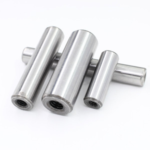 Goupille cylindrique filetée 6 8 10 12 16 20 25 mm, goupille de positionnement à double extrémité avec filetage interne, usage général, finition brillante - Product Image 2