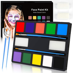 Kit <span class=keywords><strong>de</strong></span> <span class=keywords><strong>Pintura</strong></span> Facial a Base <span class=keywords><strong>de</strong></span> Agua No Tóxica para Halloween, Venta al Por Mayor OEM, <span class=keywords><strong>Pintura</strong></span> Corporal Vegana <span class=keywords><strong>de</strong></span> Larga Duración para Disfraces Infantiles - Product Image 1