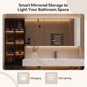 Ensemble de meubles de salle de bain de luxe en contreplaqué, vasque murale, armoire de rangement pour salle de bain avec <span class=keywords><strong>lavabo</strong></span> et miroir - Product Image 4