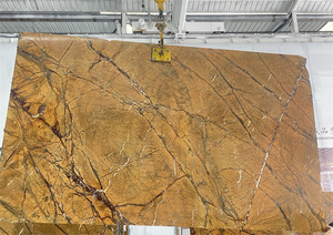 Dalles de marbre brun de la forêt tropicale en cuir poli de marbre doré indien classique pour la <span class=keywords><strong>décoration</strong></span> intérieure en <span class=keywords><strong>pierre</strong></span> - Product Image 4