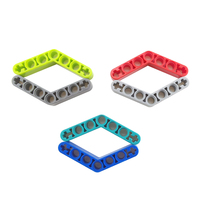 Pièces de rechange pour blocs de construction MOC, poutre mécanique courbée 1x7 de haute qualité, vente en gros en vrac, multicolores, n°32348