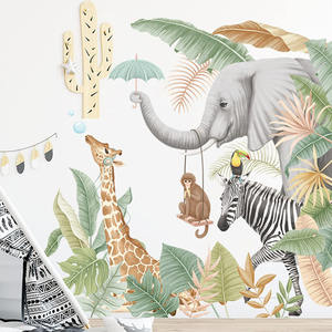 Pegatinas de Pared de Animales de Dibujos Animados, Calcomanías Removibles, Decoración de Pared DIY para Habitación Infantil o Guardería - Product Image 4