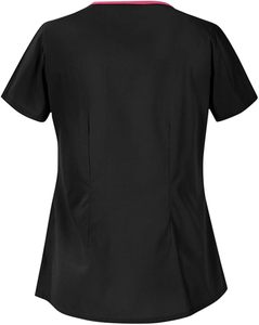 Camisetas con Cuello en V para Mujer, Otoño-Verano, Manga Corta, Estampadas, para Trabajo, Blusas de Trabajo, Ropa de Moda Fácil de Cuidar, Suave y Elástica - Product Image 4