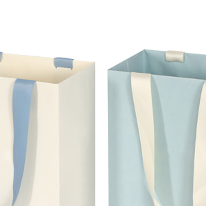 Matt Laminated Paper Shopping Bag with Wide Satin Handle Manufacturer Vietnam FSC Certified Boutique Packaging Supplier - Product Image 2