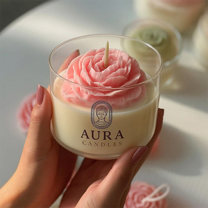 Velas Aromáticas de Cera de Soya Premium Personalizadas AIKUN con Diseño de Flores para Centros de Mesa de Boda - Product Image 2