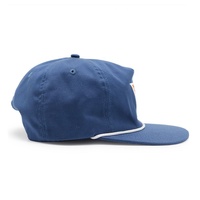 Casquette plate en coton à 5 panneaux avec fermeture à pression, non structurée, avec cordon, personnalisable avec votre propre logo, vente en gros