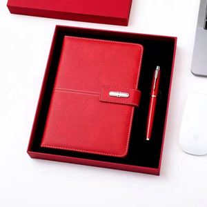 Customizable Black PU Leather Note Book Corporate Gift Set A5 <b>Journal</b> Wholesale Promotional Luxury Business Pen Notebook Set - Product Image 3