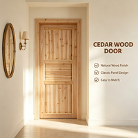 Porte en bois massif de qualité stable pour projets d'appartements, en sapin massif, production en série