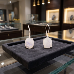 Niharika Gems 925 Sterling Silver <b>Earrings</b> With Rainbow Moonstone Work <b>Earring</b> For Women And <b>Girls</b> Wear In Party's - Product Image 4